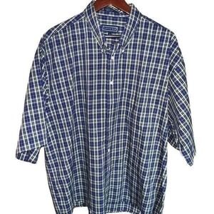 Savile Row short sleeved button front casual shirt size XXL